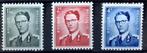 924-926. 1953. Postfris. Boudewijn met bril. OBP: 11,75 euro, Verzenden, Koninklijk huis, Orginele gom, Zonder stempel