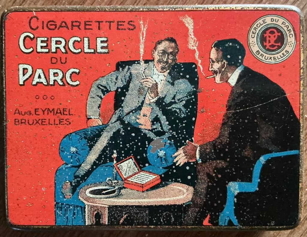 Oud CIGARETTES CERCLE DU PARC/AUG.EYMAEL/BRUXELLES blikje, Verzamelen, Ophalen of Verzenden, Zo goed als nieuw, Verpakking