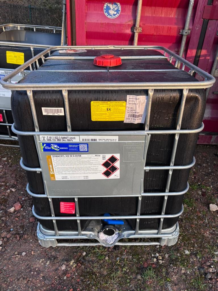 Ibc 1000l noir (produit domacryl), Tuin en Terras, Regentonnen, Zo goed als nieuw, Ophalen
