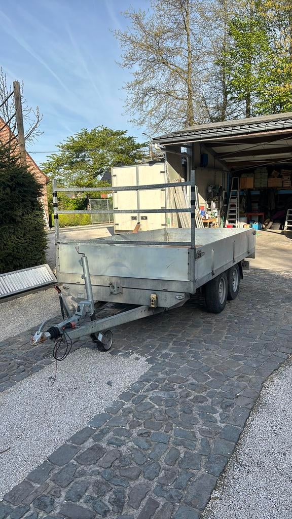 Aanhangwagen kipper, Autos : Divers, Remorques, Comme neuf, Enlèvement