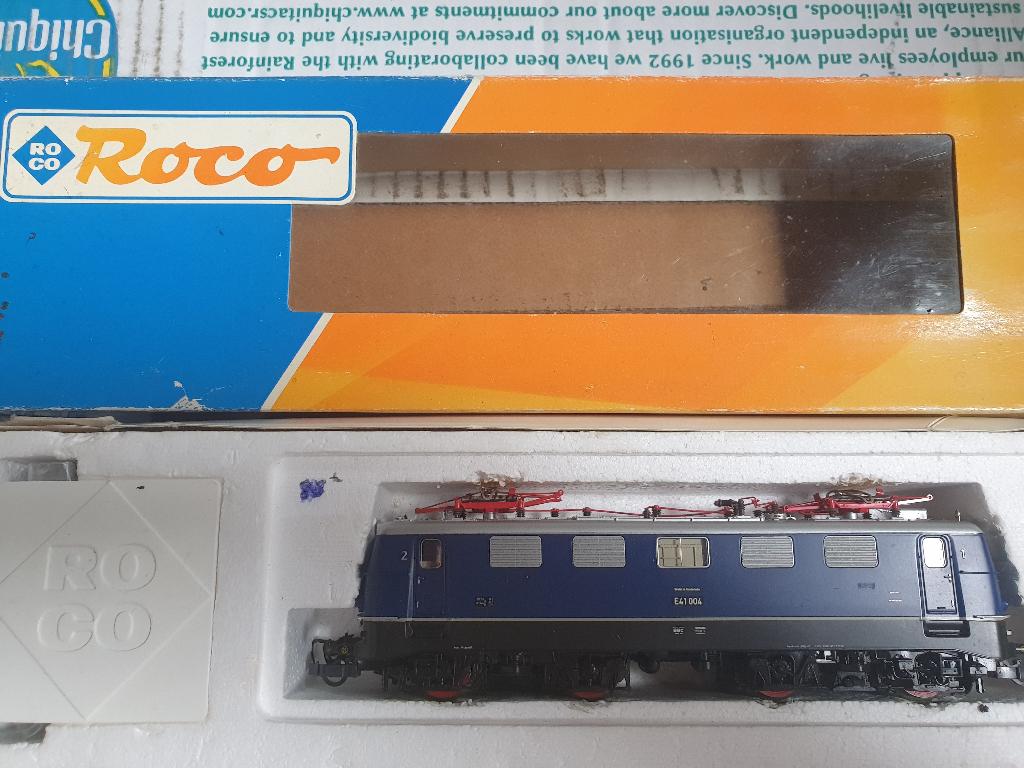 blauwe locomotief E41004, Ophalen of Verzenden, Zo goed als nieuw, Locomotief, Roco