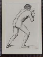 Romain Malfliet  1910 - 2006  Tekening   Mannelijk naakt, Envoi