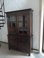 Vitrinekast in copie antiek, Huis en Inrichting, Ophalen, 100 tot 150 cm, Eikenhout, Copie antiek