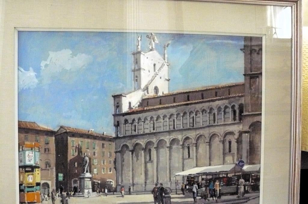 Aquarel/gouache Herman Verbaere, Antiek en Kunst, Kunst | Tekeningen en Fotografie, Ophalen