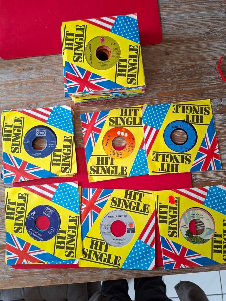 34 vinyl singles - diverse uitvoerders - rond 1974, Ophalen