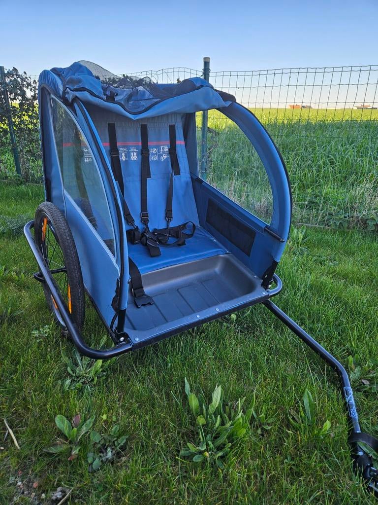 Fietskar Decathlon - voor 2 kleine kinderen, Ophalen, Zo goed als nieuw, Kinderkar, 20 tot 40 kg