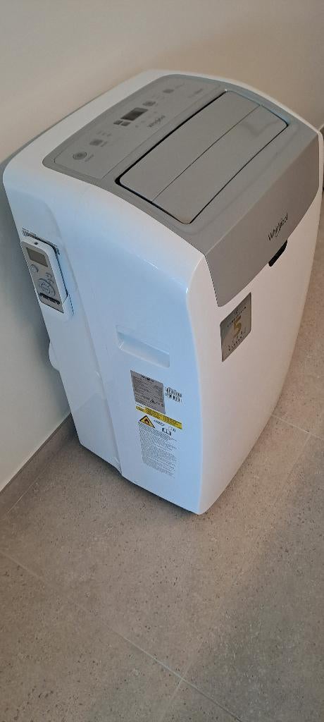 Mobiele Airco - merk Whirlpool - BTU koelvermogen: 12000, 60 à 100 m³, Comme neuf, Enlèvement, Télécommande