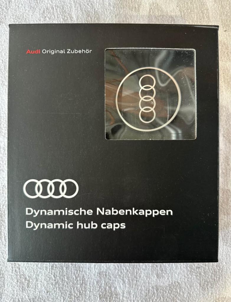 Audi Originele dynamische wielnaafkappen  – NIEUW, Auto diversen, Wieldoppen, Nieuw, Ophalen