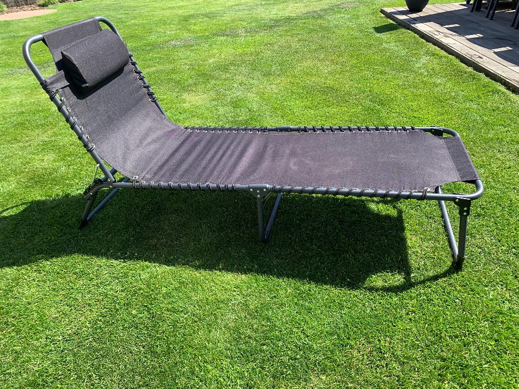 Tuinzetel en of ligzetel , zo goed als nieuw, Jardin & Terrasse, Chaises de jardin, Enlèvement, Comme neuf, Ajustable