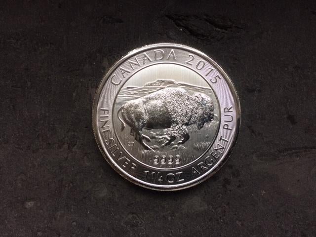 2015 Canada - Bison - 1,25 oz silver, Enlèvement ou Envoi, Argent