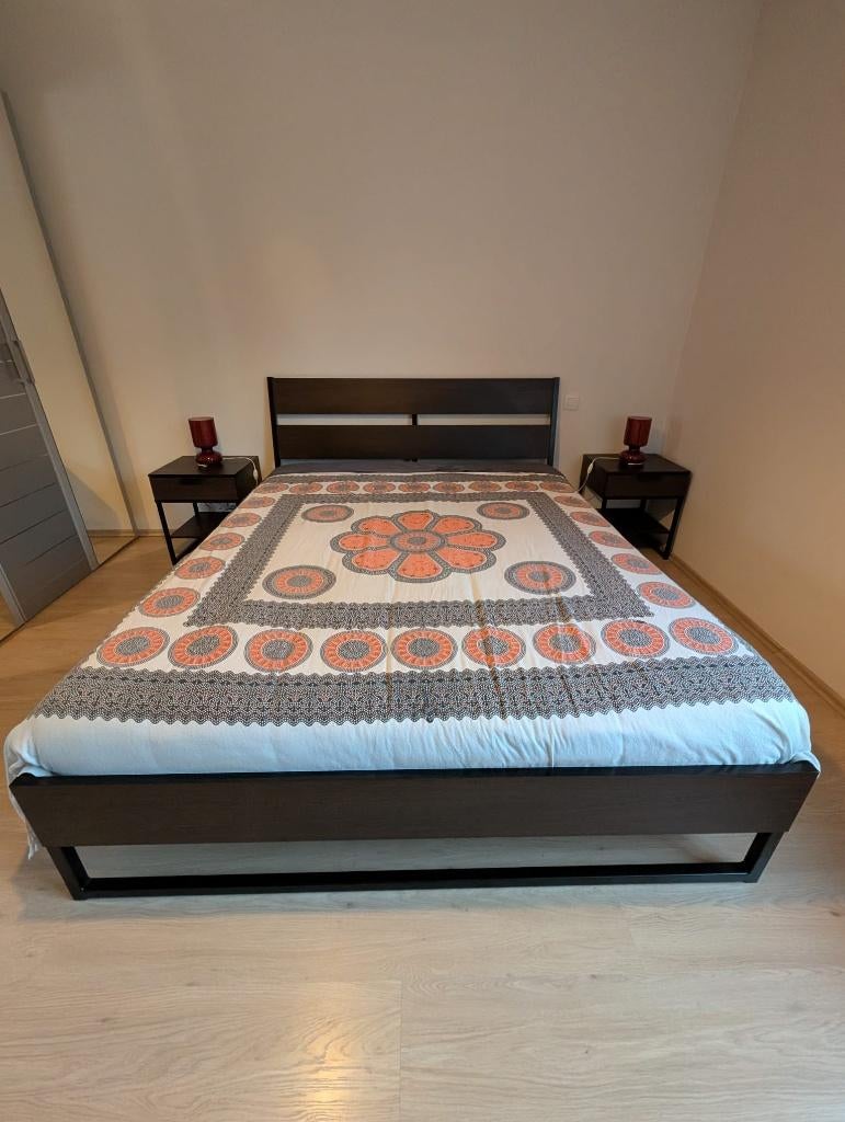 Chambre à Coucher Complète, Maison & Meubles, Enlèvement, Utilisé, Queen size, Moderne Industriel