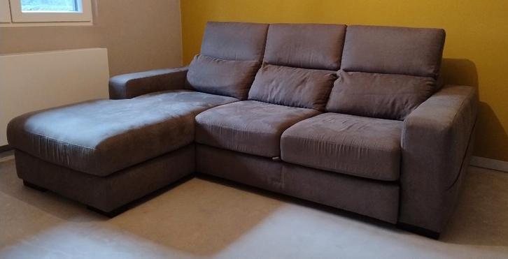 CANAPÉ POLTRONE & SOFA 4 places avec méridienne gris-taupe, Maison & Meubles, Canapés | Salons, Utilisé, Banc d'angle, Quatre personnes ou plus