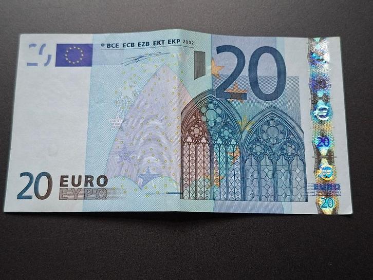 2002 Nederland 20 euro 1e serie Duisenberg code G001, Postzegels en Munten, Bankbiljetten | Europa | Eurobiljetten, Los biljet