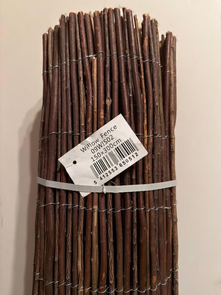 Wilgen schutting / tuinscherm – NIEUW (150x300 cm), Jardin & Terrasse, Écrans de jardin, Neuf, 200 cm ou plus, Bois, 150 à 200 cm