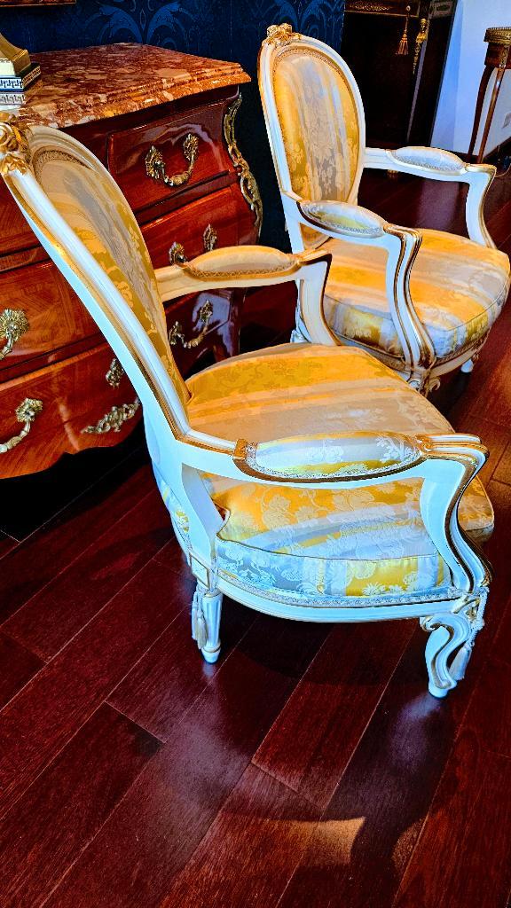 2 Elegante Frans design Louis XVI zetels, Antiek en Kunst, Antiek | Meubels | Stoelen en Sofa's, Ophalen