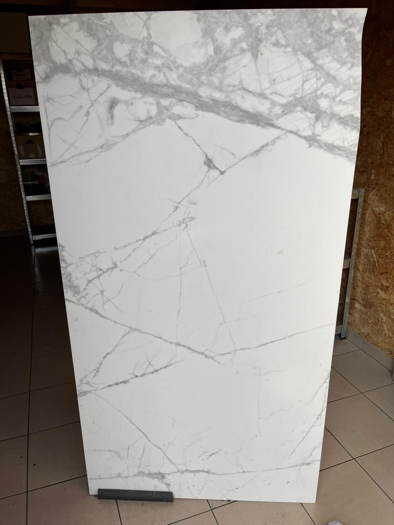 marmer look carara wit composiet paneel  restant, Enlèvement, Neuf, Autres matériaux, Moins de 20 mm