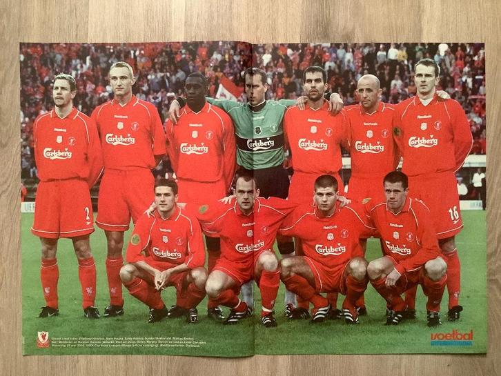 Posters Liverpool FC Begin Jaren 2000, Verzamelen, Sportartikelen en Voetbal, Zo goed als nieuw, Poster, Plaatje of Sticker, Ophalen of Verzenden