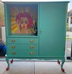 Prachtig en als nieuw gepimpte vintage pop art kast, Ophalen