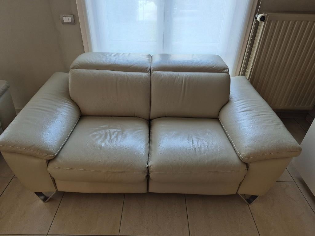 Salon Nashville – Leder Royal Beige, Ophalen, Vintage, Leer, Zo goed als nieuw