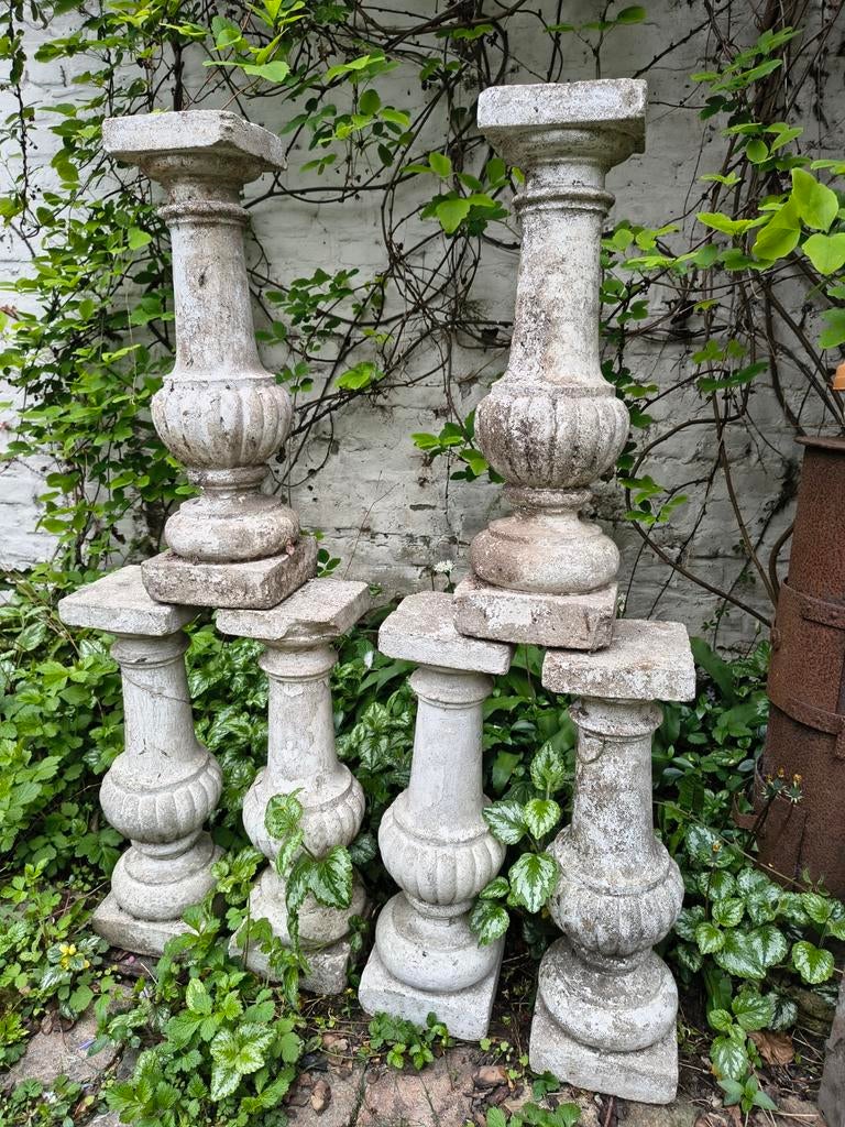 Vintage zuilen in beton. 6 stuks. 50cm hoogte., Ophalen, Gebruikt, Beton, Overige typen