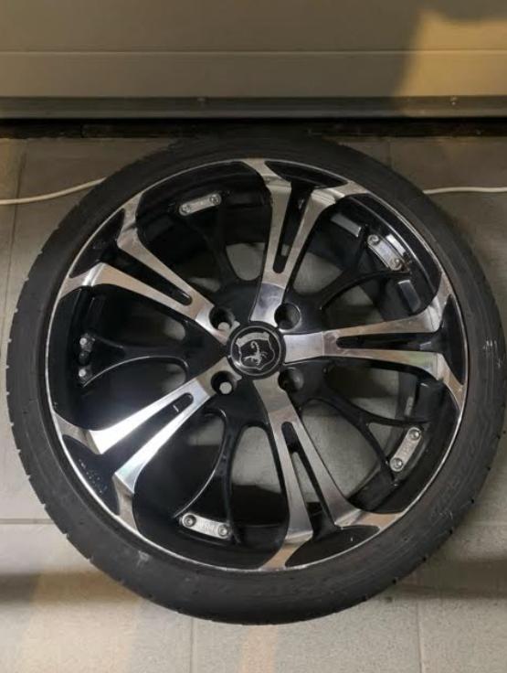 autobanden met alu velgen, Ophalen, Gebruikt, Velg(en), 17 inch