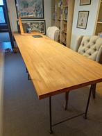 Grote houten tafel / bureau, Huis en Inrichting, Tafels | Eettafels, Ophalen, Zo goed als nieuw