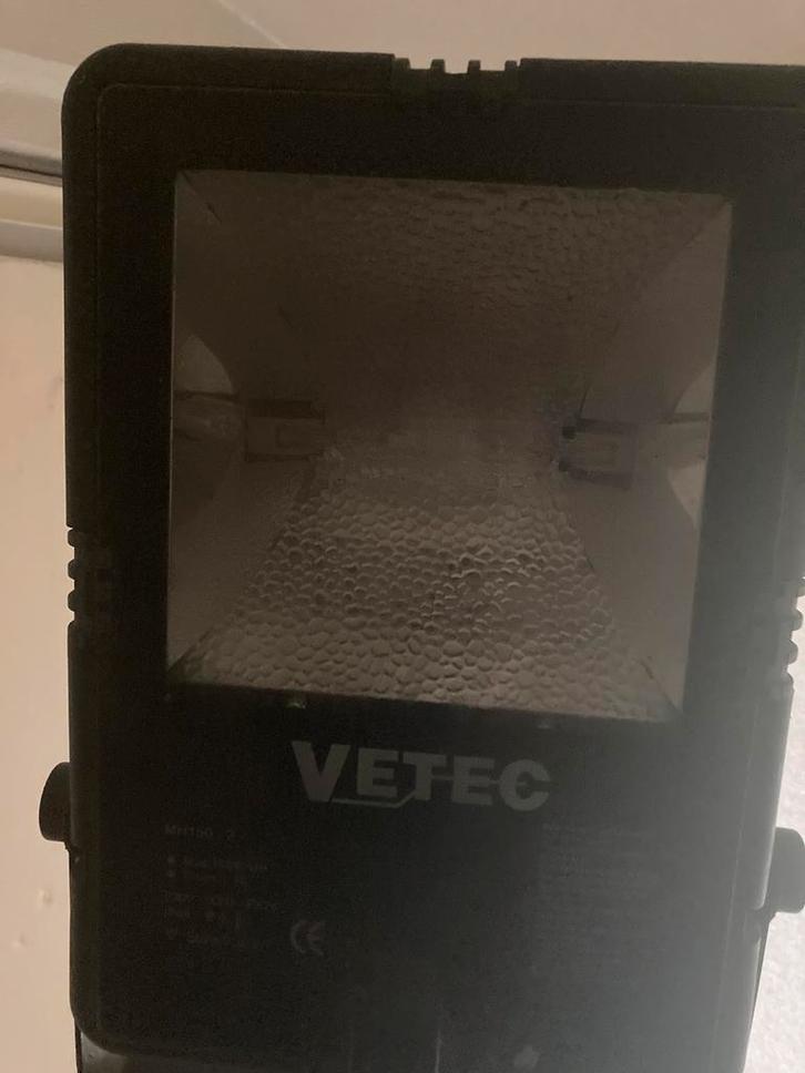 Telescopische werflamp, Doe-het-zelf en Bouw, Bouwverlichting, Gebruikt, Lamp, 50 tot 200 watt, Met statief, Ophalen