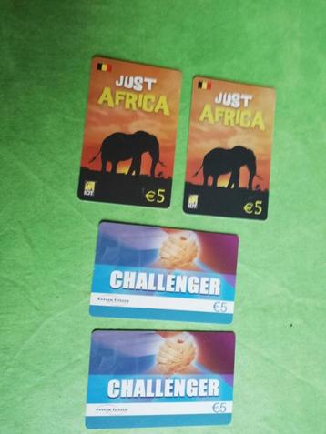 4 anciennes cartes d'appel SIM internationales, Enlèvement ou Envoi