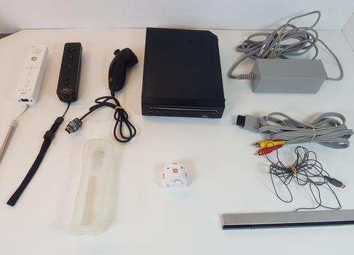 Nintendo wii set zwart, Games en Spelcomputers, Spelcomputers | Nintendo Wii, Gebruikt, Ophalen of Verzenden