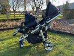 Dubbele buggy kleur zwart in goede staat, Ophalen, Gebruikt, Kinderwagen of Buggy