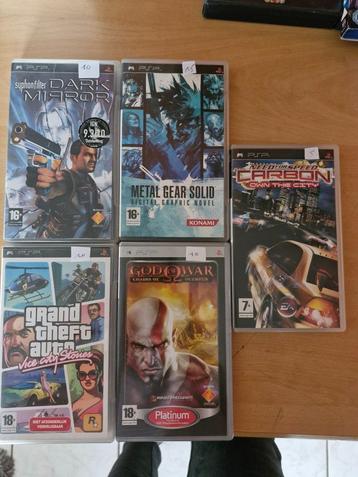 5 Playstation Portable Games PSP beschikbaar voor biedingen