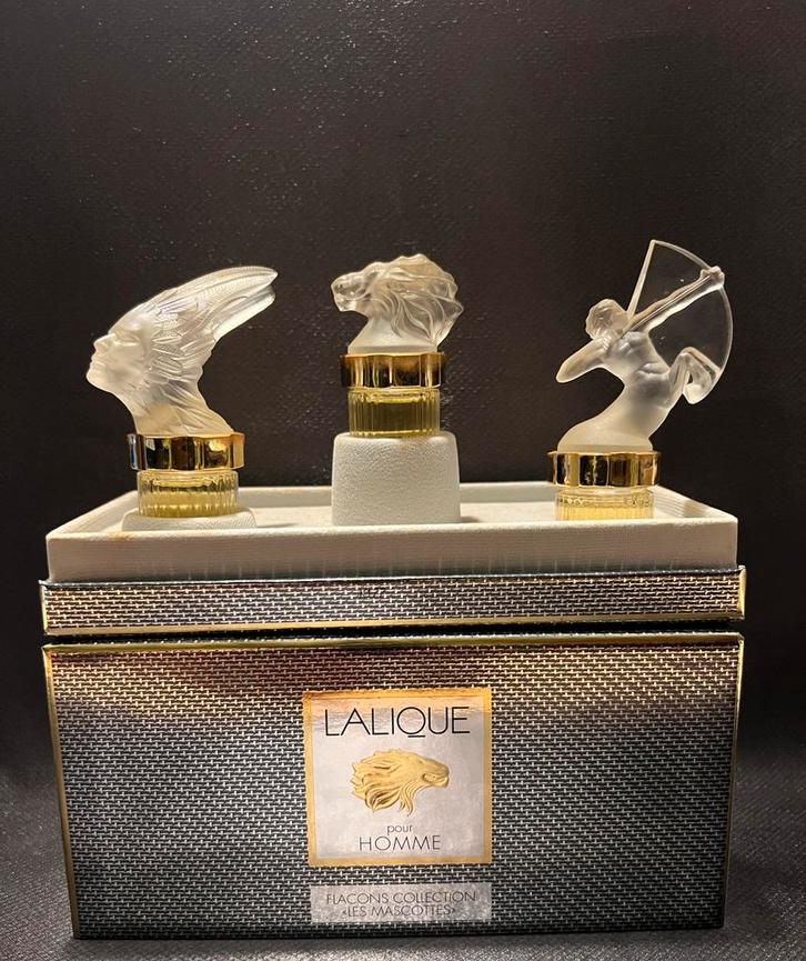 LALIQUE MINIATURE PARFUM POUR HOMME LES MASCOTTES, Verzamelen, Parfumverzamelingen, Zo goed als nieuw, Ophalen of Verzenden