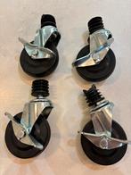 Zwenkwielen 4 stuks diameter 7cm - schroef 5mm, Doe-het-zelf en Bouw, Ophalen of Verzenden, Nieuw