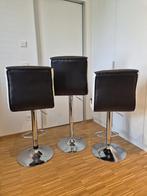Tabourets de bar CITY noir & blanc (x3), 3 tabourets, Métal, Utilisé, 60 à 90 cm