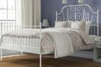 Bed met prinsessenuitstraling voor meisjesslaapkamer, Huis en Inrichting, Slaapkamer | Bedden, Ophalen, Gebruikt, Wit, 140 cm