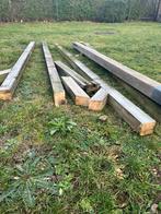 Tuinhout + schaduwdoek (afbraak patio), Bois dur, Enlèvement, Utilisé, 250 cm ou plus