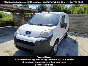 Peugeot Bipper 1.3 HDI-1e eigenaar/62040 km/Goede conditie, Auto's, Voorwielaandrijving, Stof, Zwart, 4 cilinders