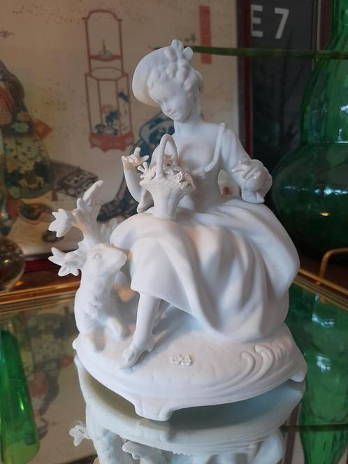 Figurine en biscuit blanc Unterweissbach Allemand années 195, Antiquités & Art, Antiquités | Porcelaine, Enlèvement ou Envoi
