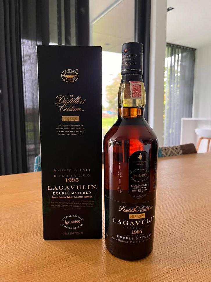 Lagavulin 1995 - The Distillers Edition, Verzamelen, Wijnen, Nieuw, Overige typen, Vol, Ophalen of Verzenden