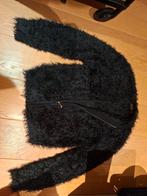 Zwart fluffy vestje met rits en glitters K3 mt 134, Gebruikt, Meisje, Trui of Vest, JBC