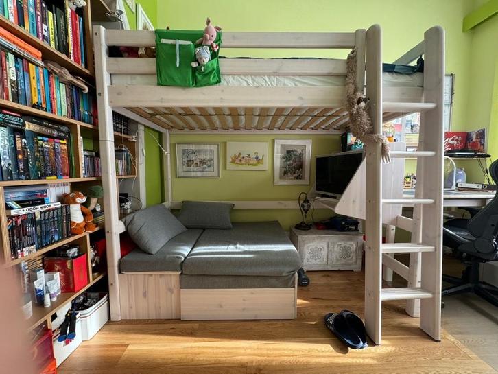 Lit superposé, Huis en Inrichting, Slaapkamer | Stapelbedden en Hoogslapers, Zo goed als nieuw, Hoogslaper, 90 cm, 200 cm, Eenpersoons