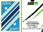 Lot speelkaarten 2 stuks CERA en ABB, Ophalen of Verzenden, Gebruikt, Speelkaart(en)