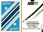 Lot speelkaarten 2 stuks CERA en ABB, Gebruikt, Ophalen of Verzenden, Speelkaart(en)