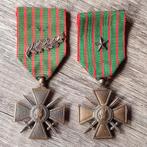 2 médailles croix de guerre avec palme et citation ww1, Collections, Objets militaires | Général, Enlèvement ou Envoi