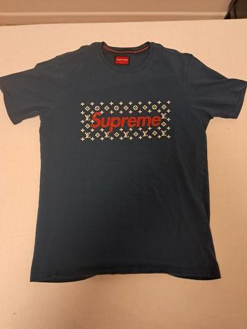 Supreme t-shirt, Kleding | Heren, T-shirts, Blauw, Maat 56/58 (XL), Ophalen of Verzenden, Zo goed als nieuw