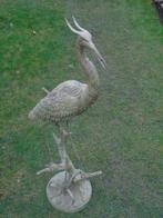 reiger  brons met groene schaal, waterstraal, ware grootte!, Tuin en Terras, Ophalen, Nieuw