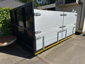 Aluminium open laadbak met afneembare schotten. beschikbaar voor biedingen