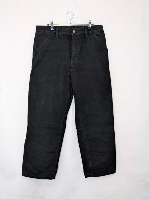 Carhartt WIP Single Knee Pant (verkorte, maat 32/30), Kleding | Heren, Broeken en Pantalons, Gedragen, Overige maten, Zwart, Ophalen of Verzenden
