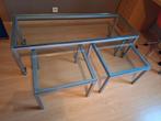 DESALTO design glazen salontafel, met bijzettafeltjes !, Huis en Inrichting, Ophalen, Gebruikt
