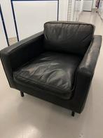 Furnified - fauteuil en cuir - Gordon - noir, Maison & Meubles, Enlèvement, Utilisé, Cuir